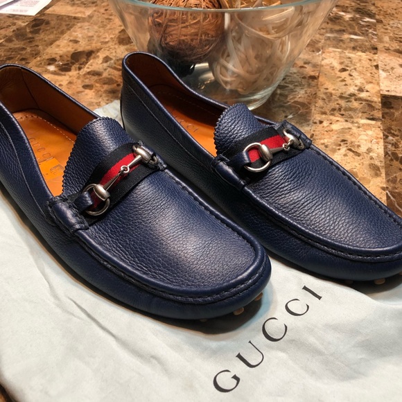 Navy blue Gucci Loafers - Picture 3 of 6